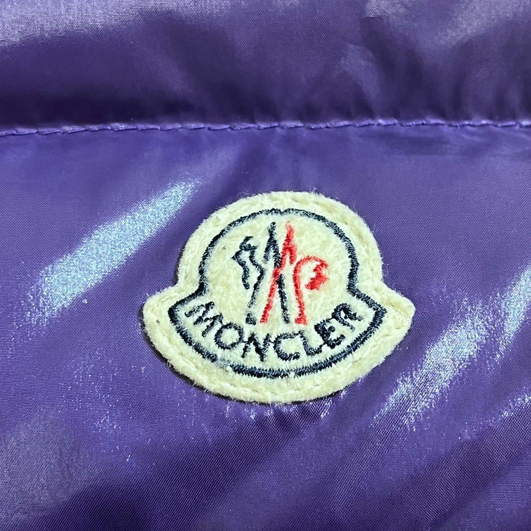 希少カラー✨美品✨MONCLER　ダウンベスト　サイズ0 パープル ロゴ