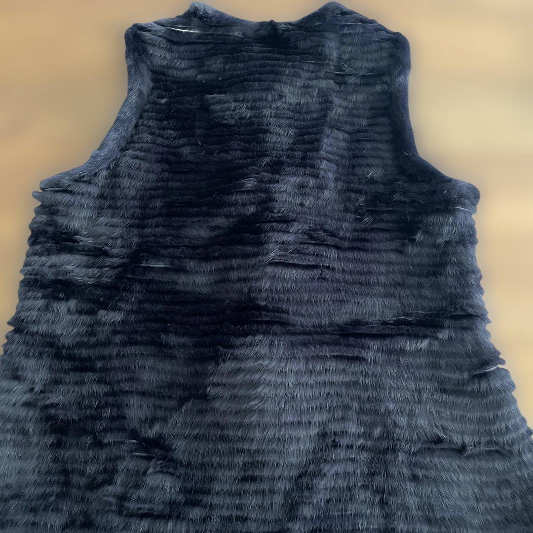 VIOLETA ダークネイビーファーベスト