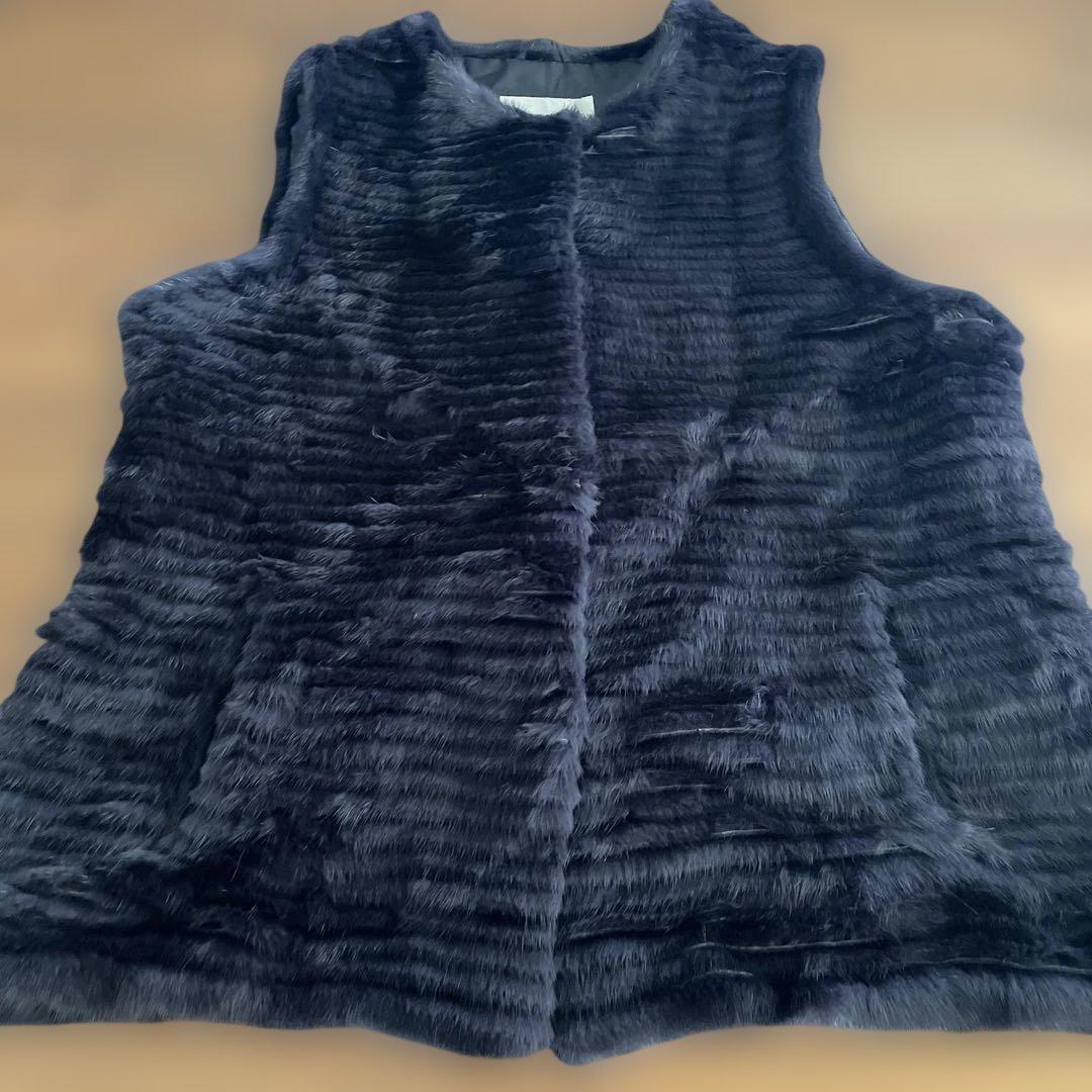 VIOLETA ダークネイビーファーベスト