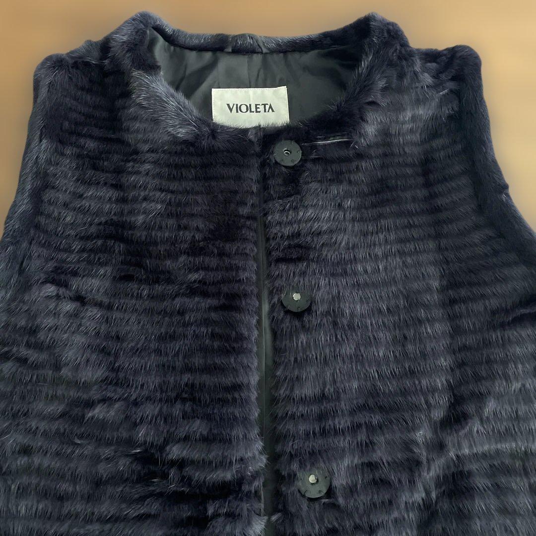 VIOLETA ダークネイビーファーベスト