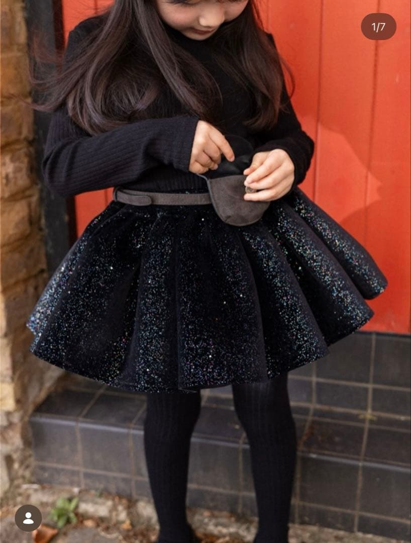 ボトムス Wonny Ribbon velvet twinkle skirt Ssize