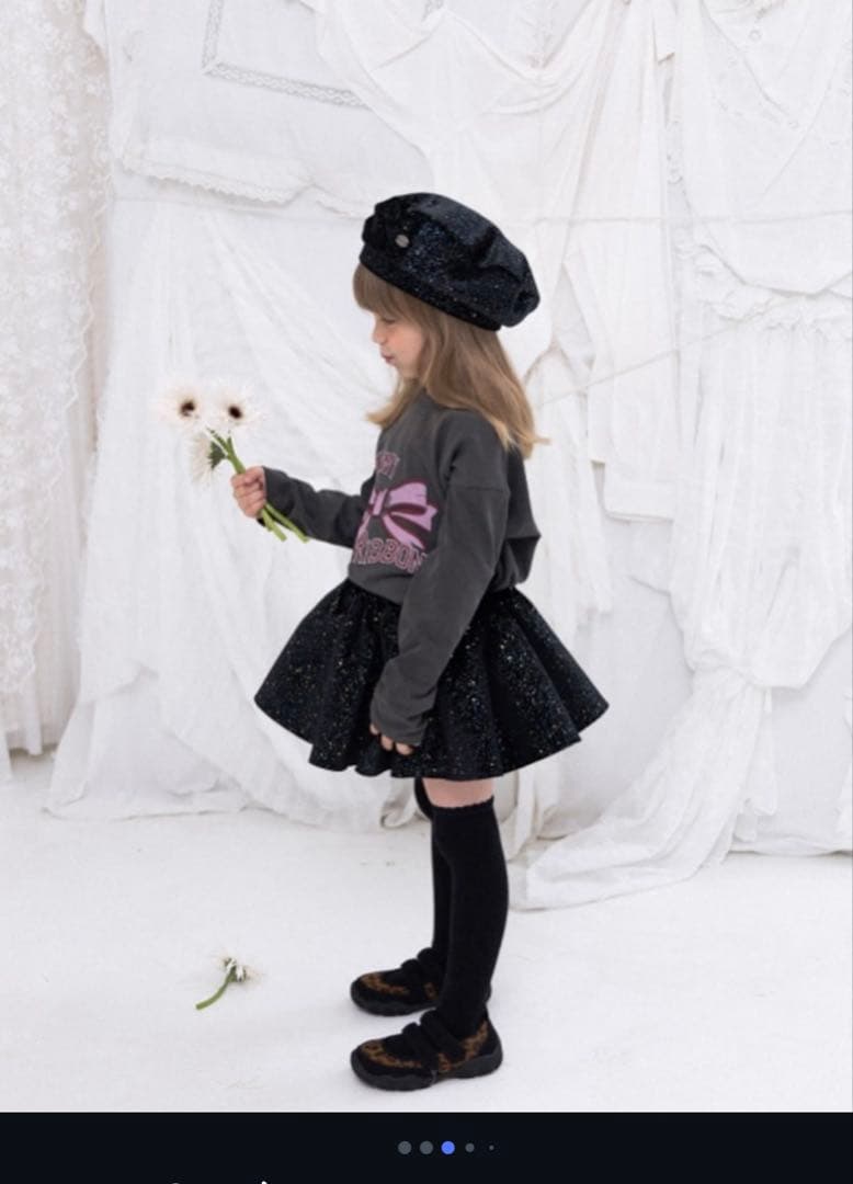 ボトムス Wonny Ribbon velvet twinkle skirt Ssize