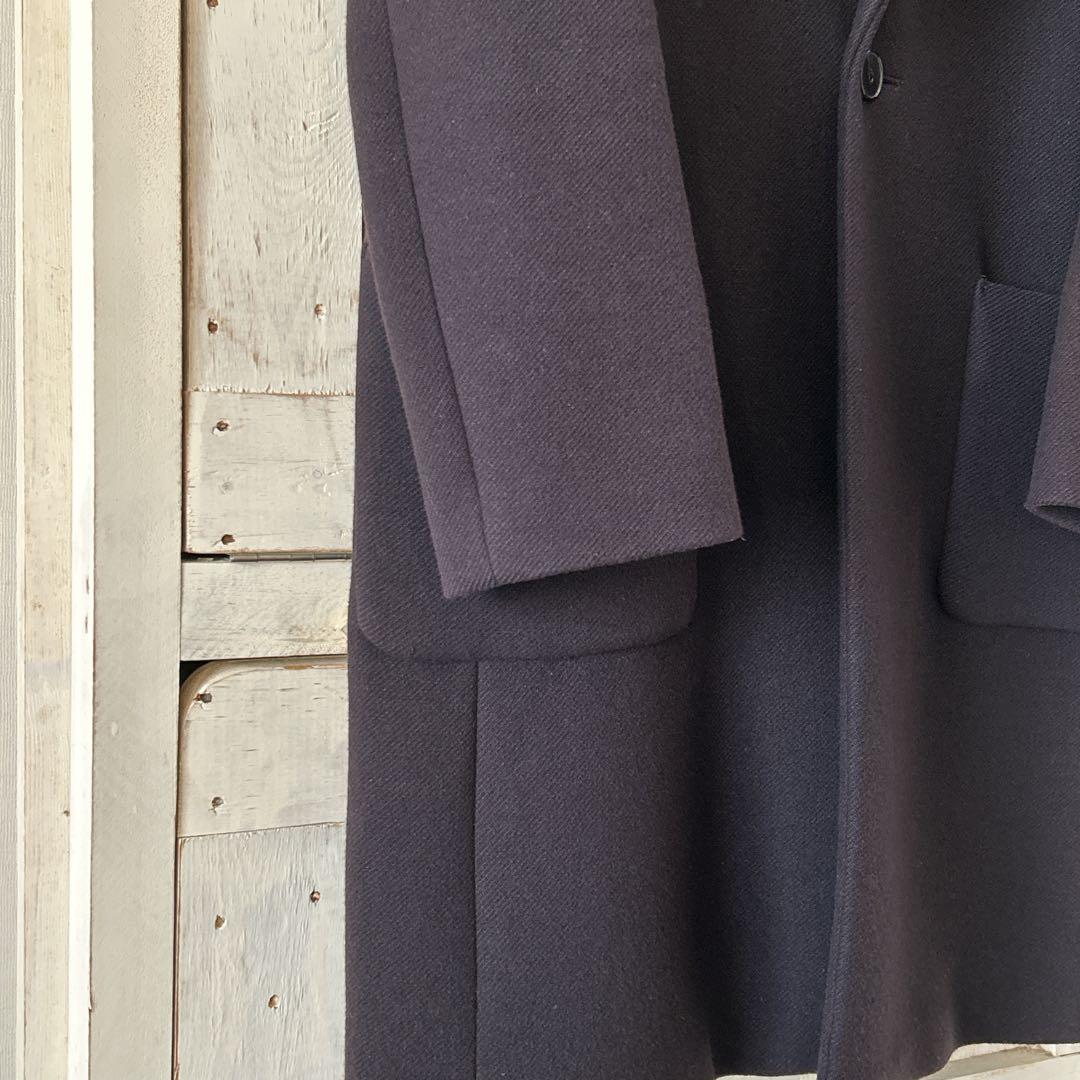 【美品】GALERIE VIE ギャルリーヴィー ウール混 チェスターコート 紺