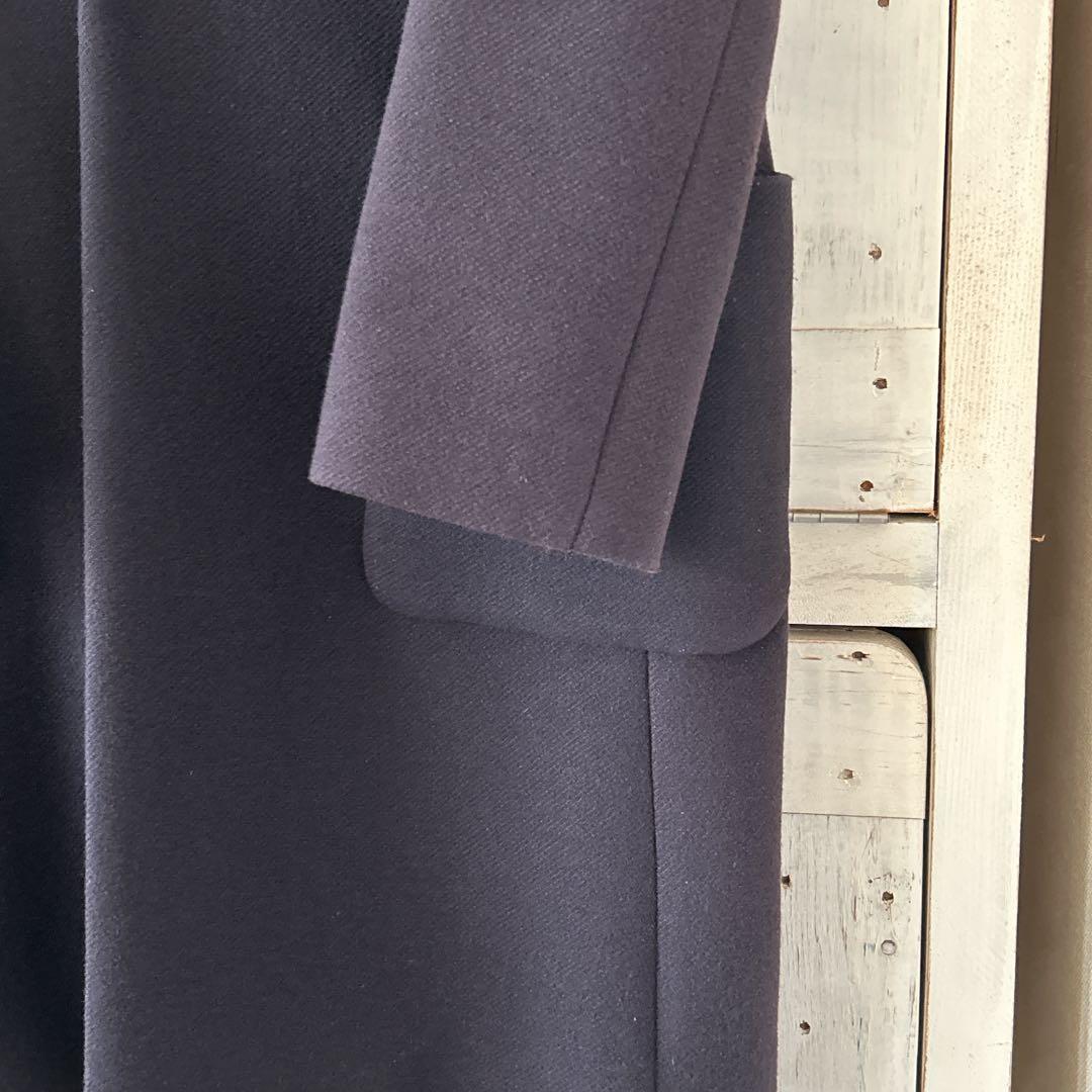 【美品】GALERIE VIE ギャルリーヴィー ウール混 チェスターコート 紺
