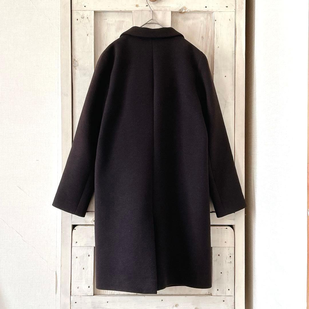 【美品】GALERIE VIE ギャルリーヴィー ウール混 チェスターコート 紺