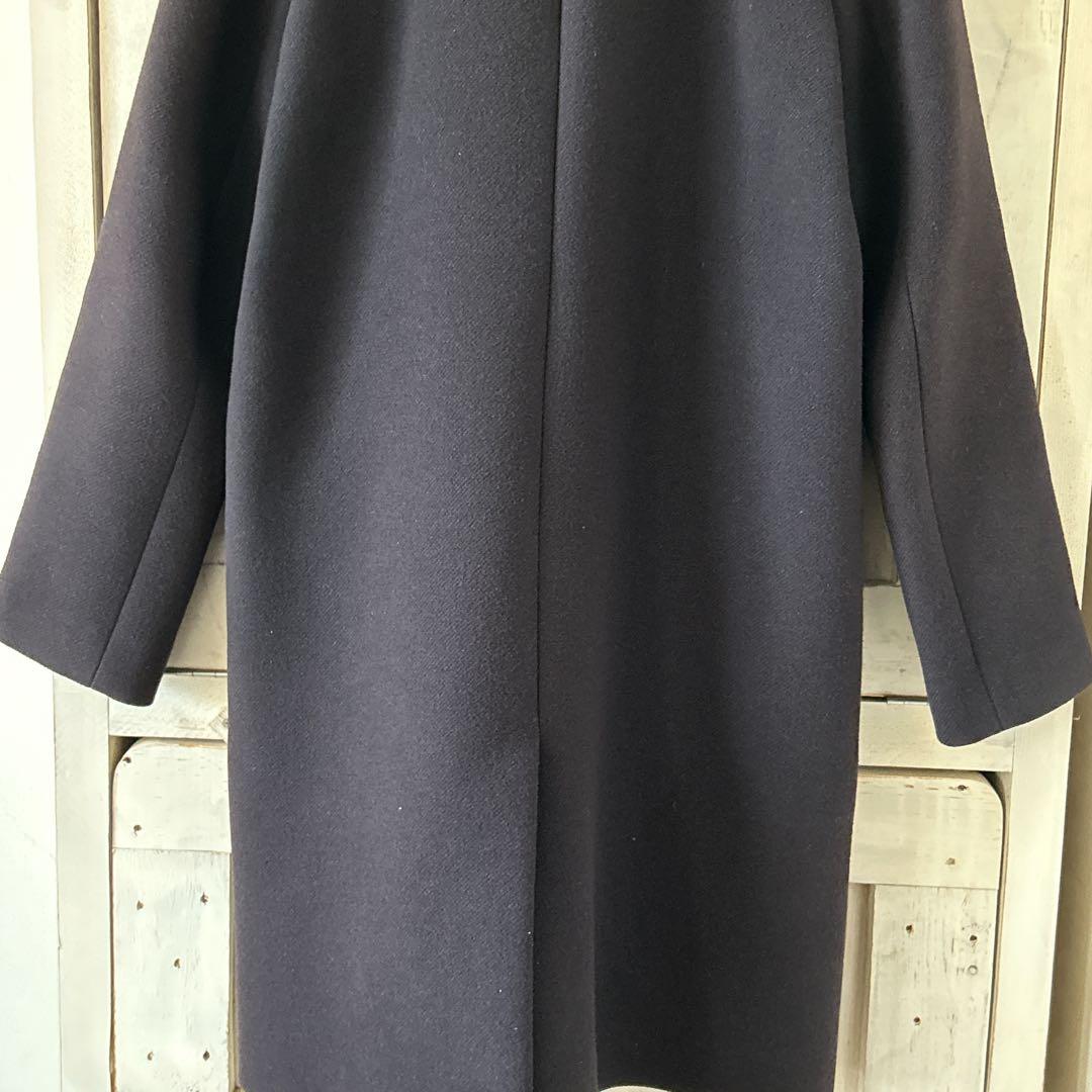 【美品】GALERIE VIE ギャルリーヴィー ウール混 チェスターコート 紺