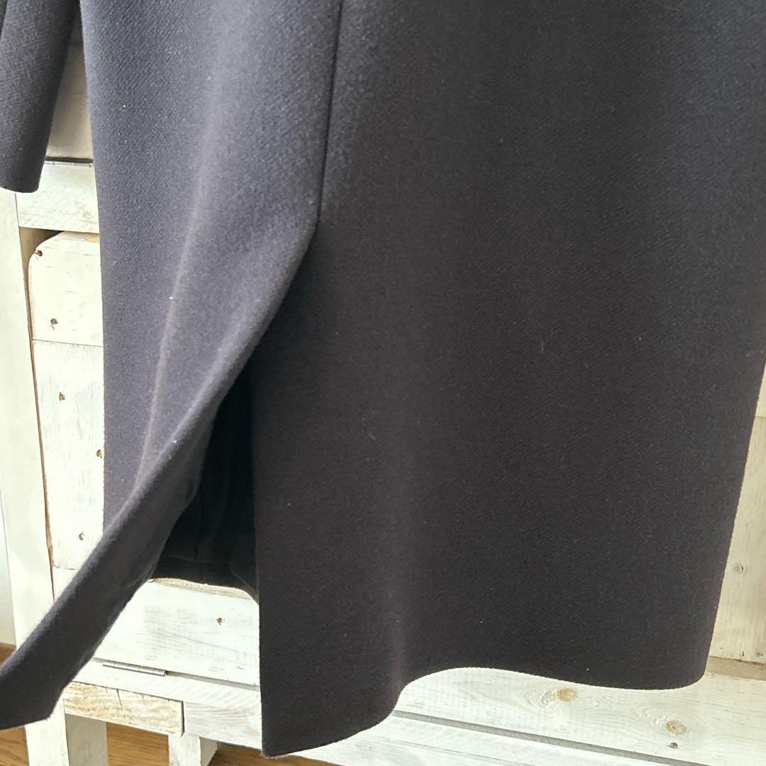 【美品】GALERIE VIE ギャルリーヴィー ウール混 チェスターコート 紺