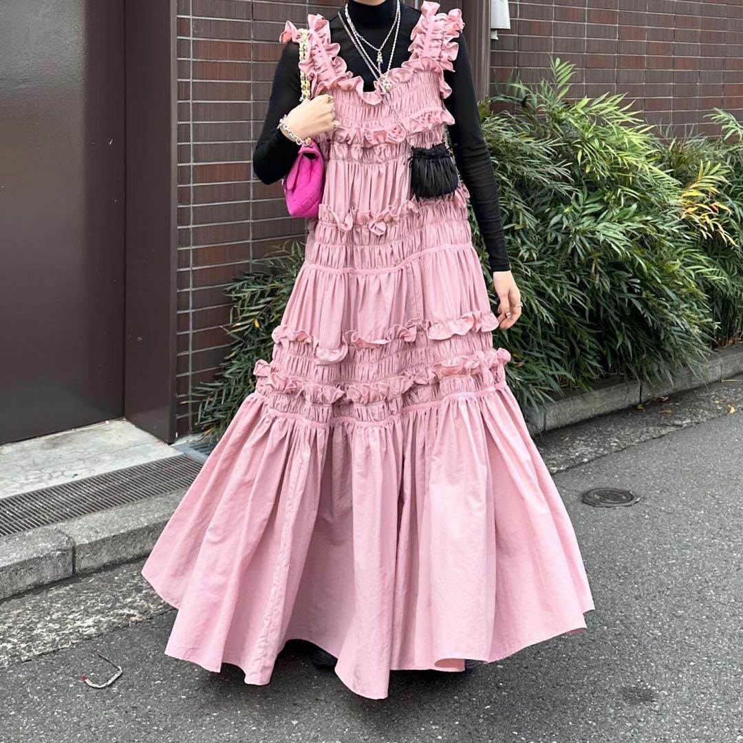 perna ペルナ　ギャザーキャミフリルワンピース