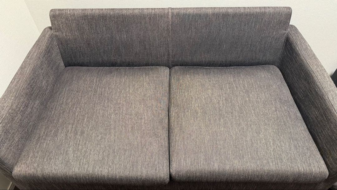 FLYMEe グレー ファブリックソファ 2人掛け