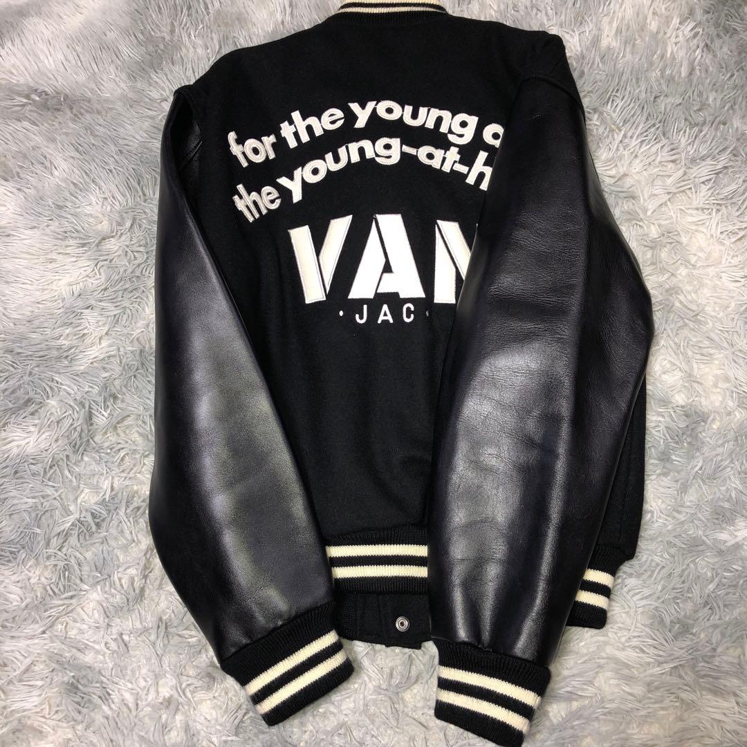は*ち様 VAN JACレザー切替スタジャン黒試着程度