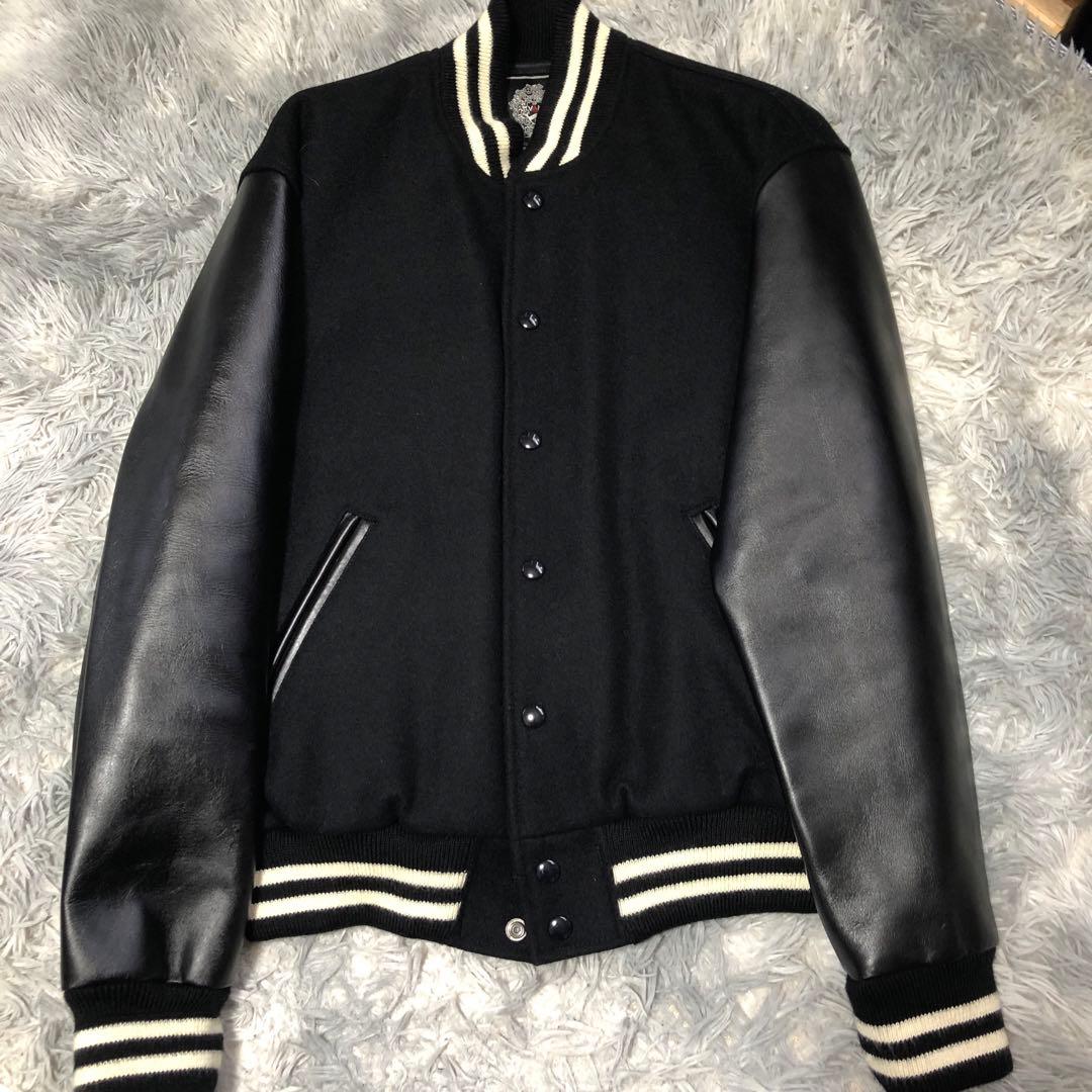 は*ち様 VAN JACレザー切替スタジャン黒試着程度