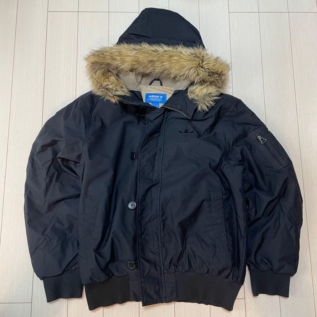 人気✨アディダス【L】N-2Bフライトジャケット ブルゾン ロゴ刺繍