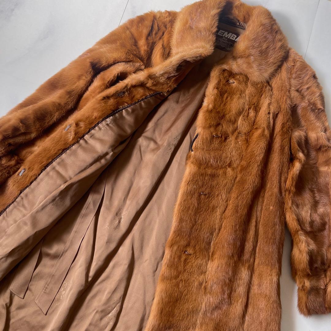 極美品✨ エンバ EMBA 最高級 ミン クファー ロングコート デミバフ 9号