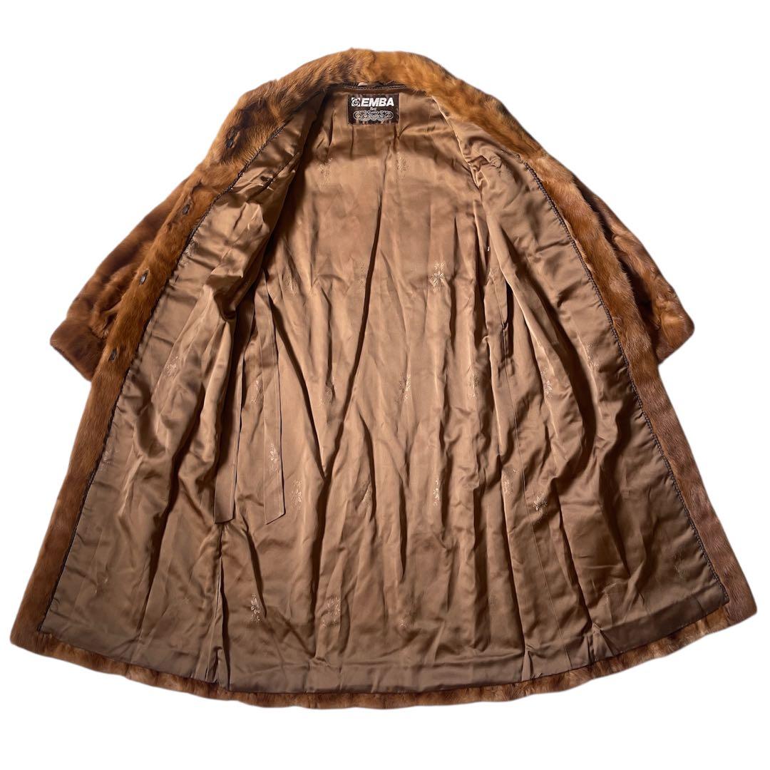 極美品✨ エンバ EMBA 最高級 ミン クファー ロングコート デミバフ 9号