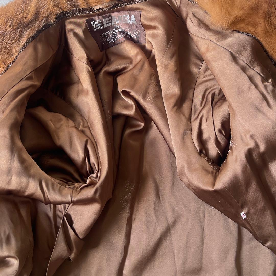 極美品✨ エンバ EMBA 最高級 ミン クファー ロングコート デミバフ 9号