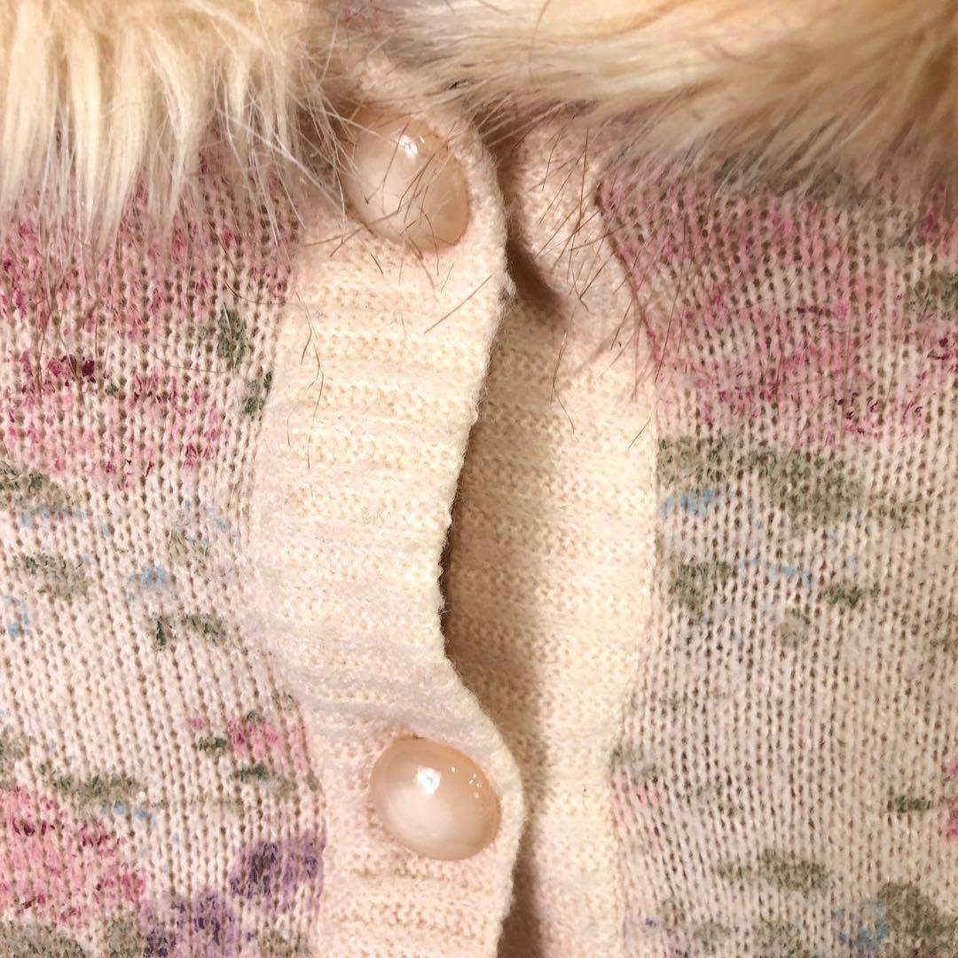 LIZ LISA ドーリーギャル 平成レトロ 古着 小花柄 ニットケープコート