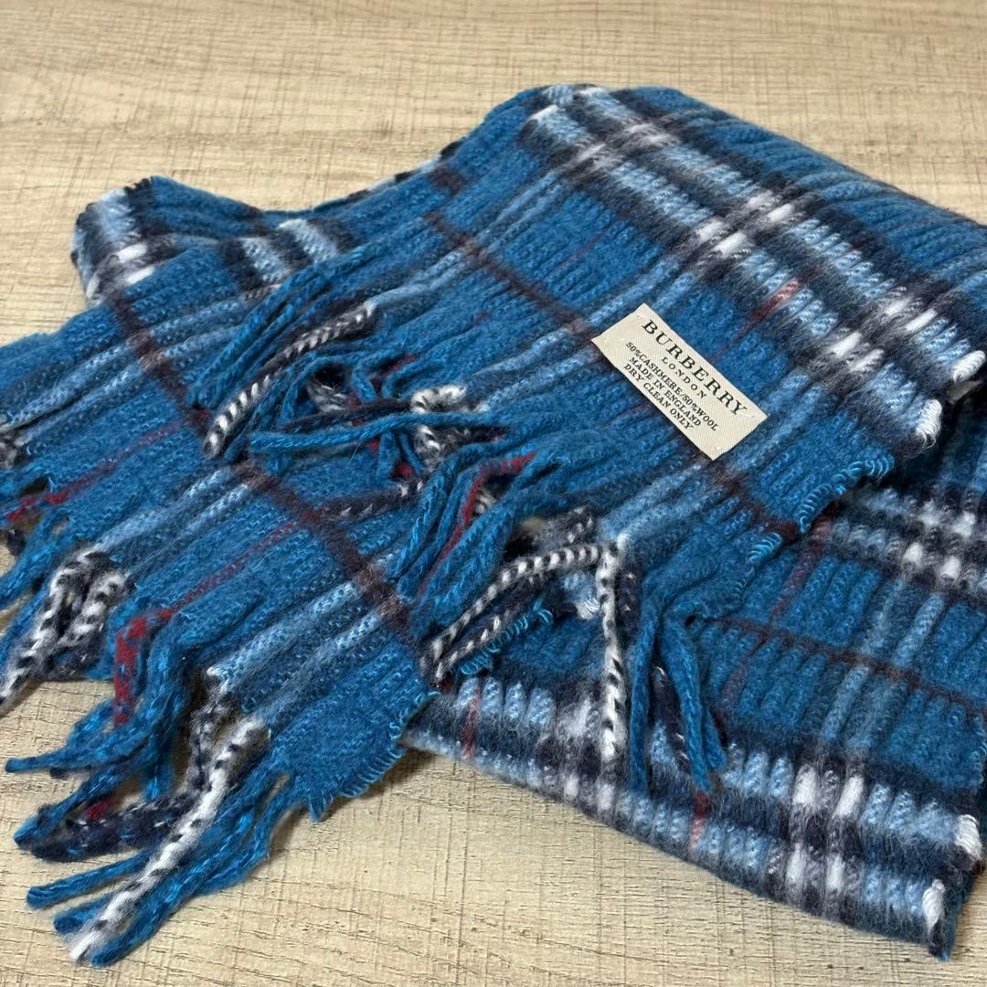 BURBERRY LONDON カシミヤ ウール混 ノバチェック ストール