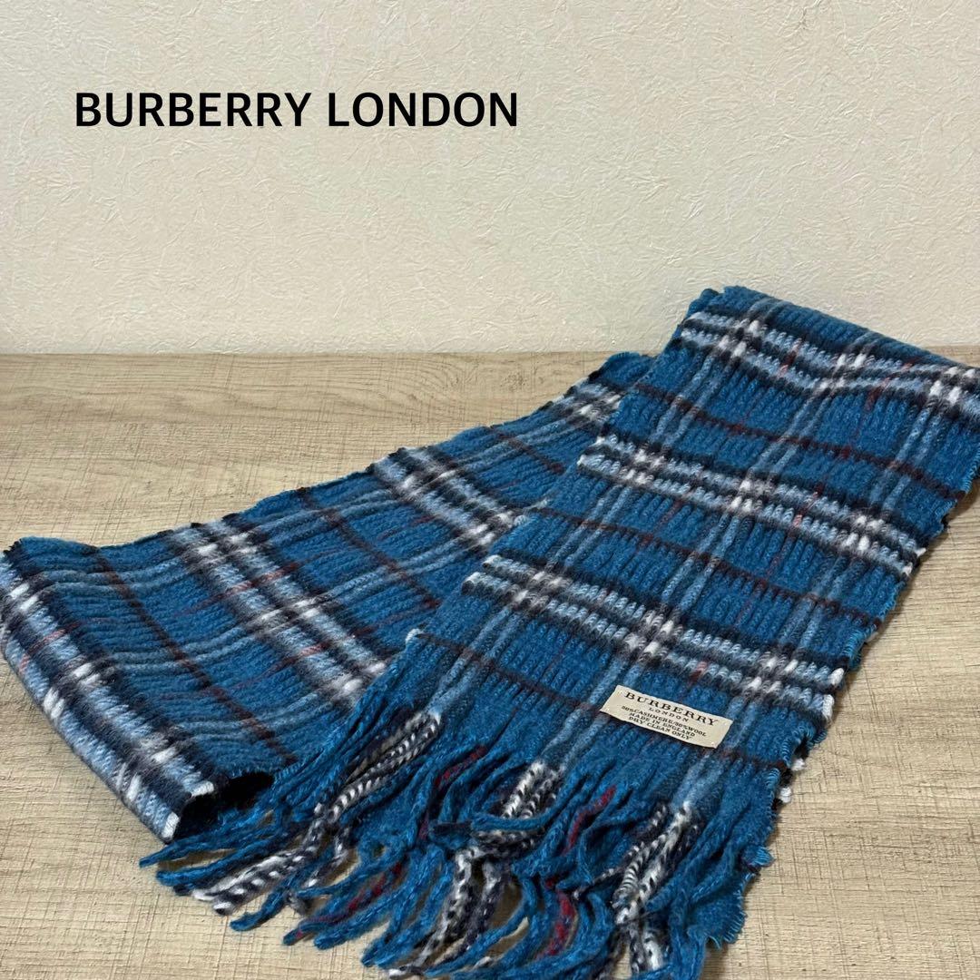 BURBERRY LONDON カシミヤ ウール混 ノバチェック ストール