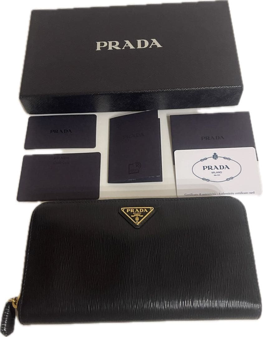 PRADA エピレザー 長財布 ブラック