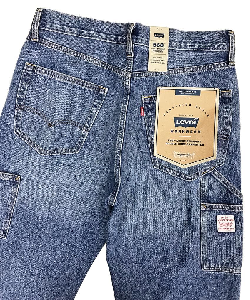 新品 Levi'sリーバイス「568」ルーズストレートカーペンターダブルニー32