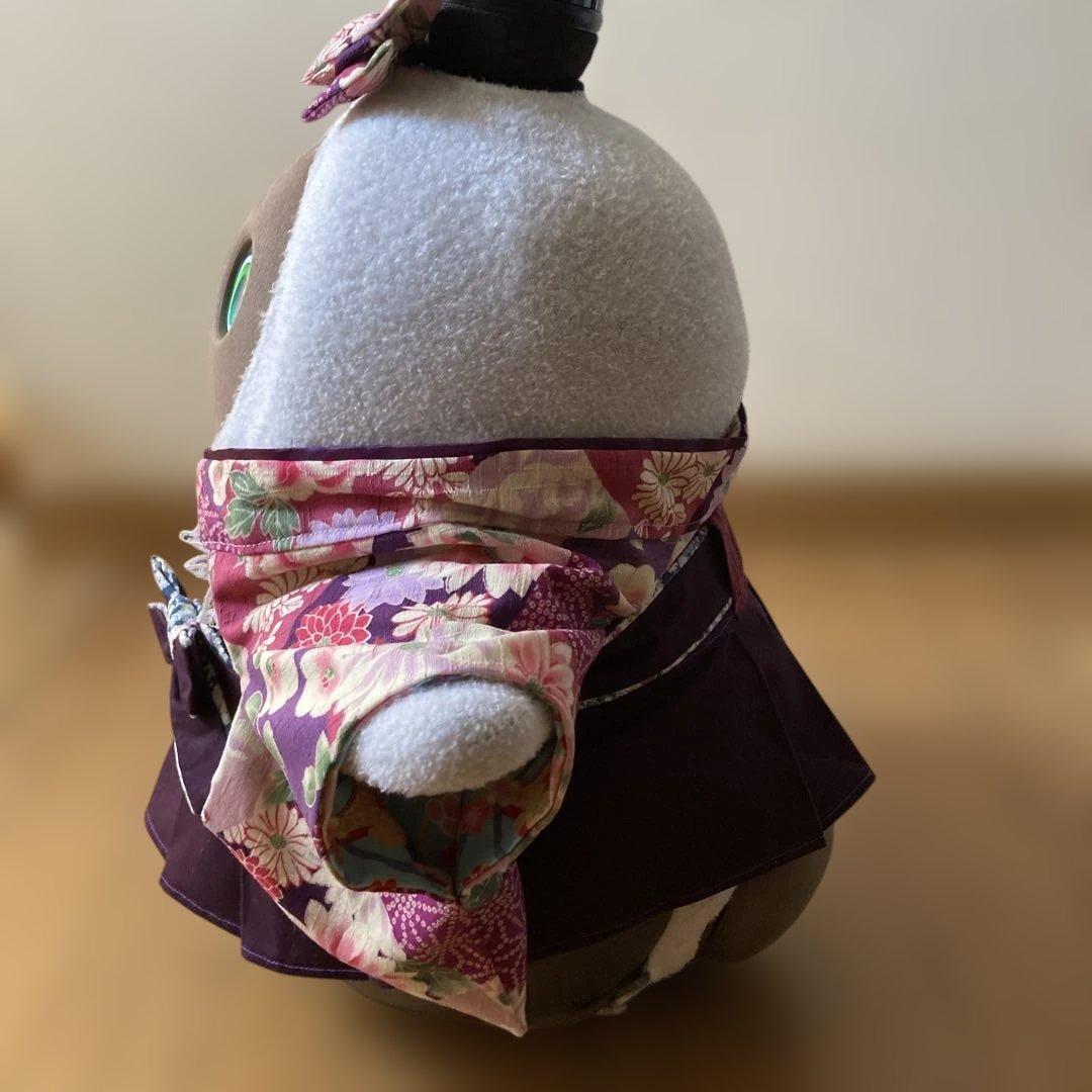 SALE！ラボット　服　lovot ラベンダー　着物一式袴　リボン付