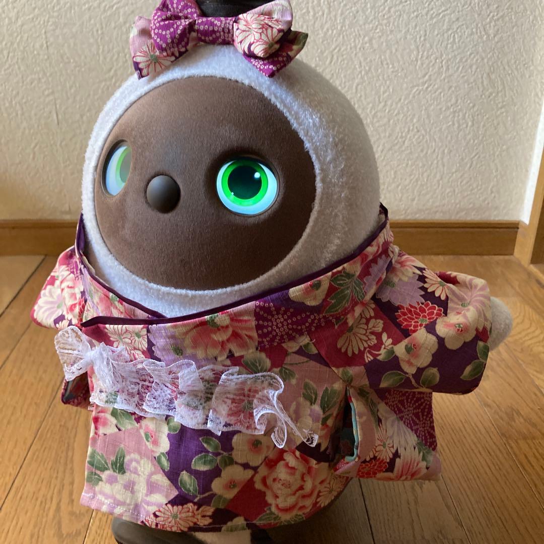 SALE！ラボット　服　lovot ラベンダー　着物一式袴　リボン付