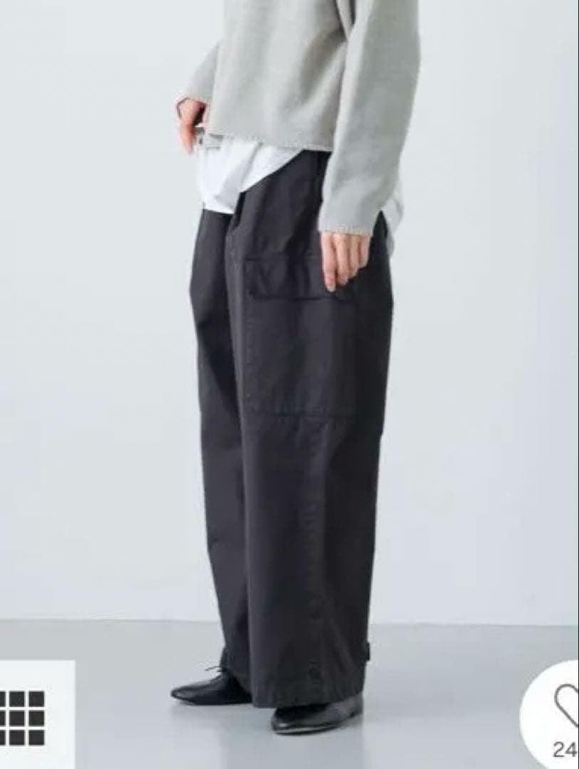 美品　かぐれ インクブラック ユーティリティイージーパンツ
