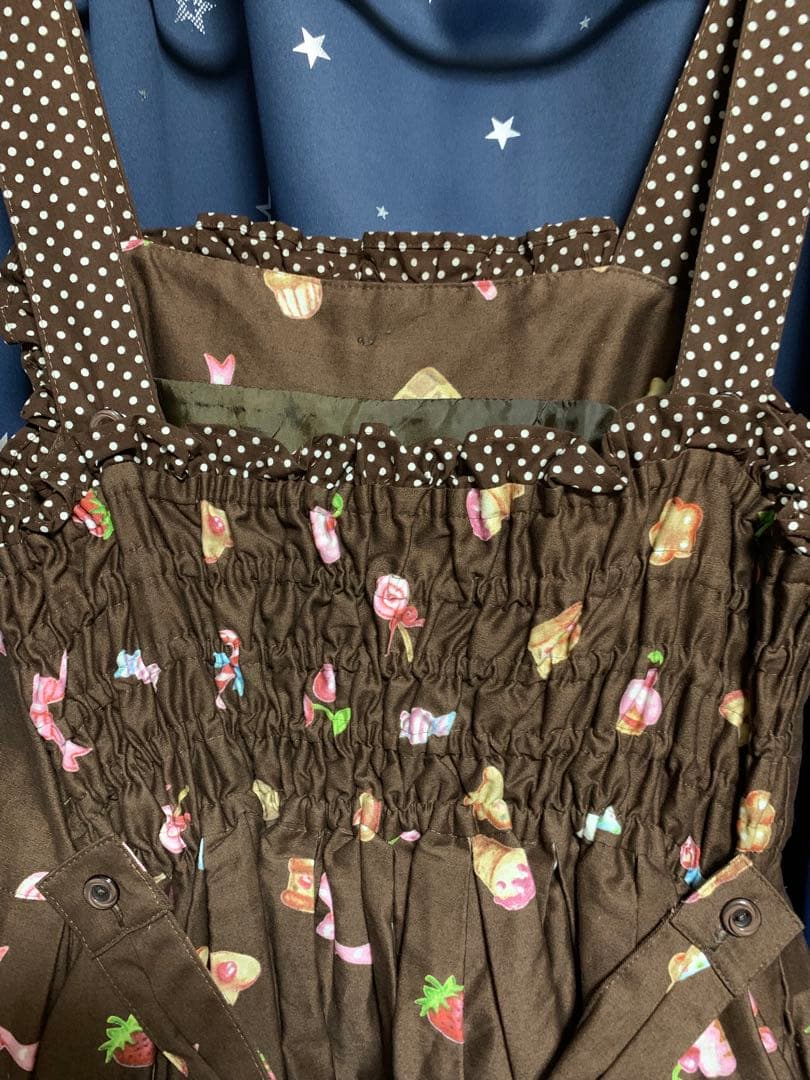 レア新品未着用♩お菓子の国プリントジャンパースカート アンジェリックプリティ