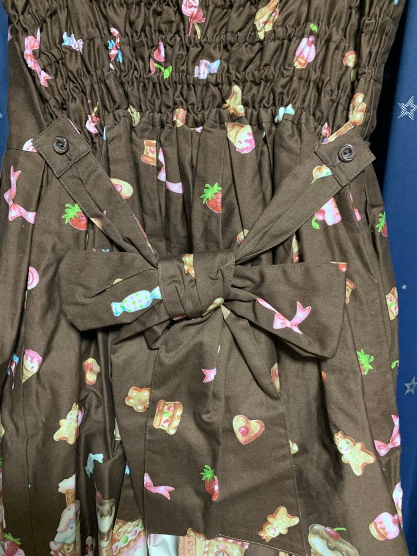 レア新品未着用♩お菓子の国プリントジャンパースカート アンジェリックプリティ