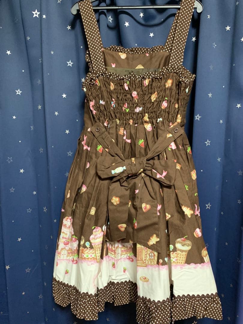 レア新品未着用♩お菓子の国プリントジャンパースカート アンジェリックプリティ
