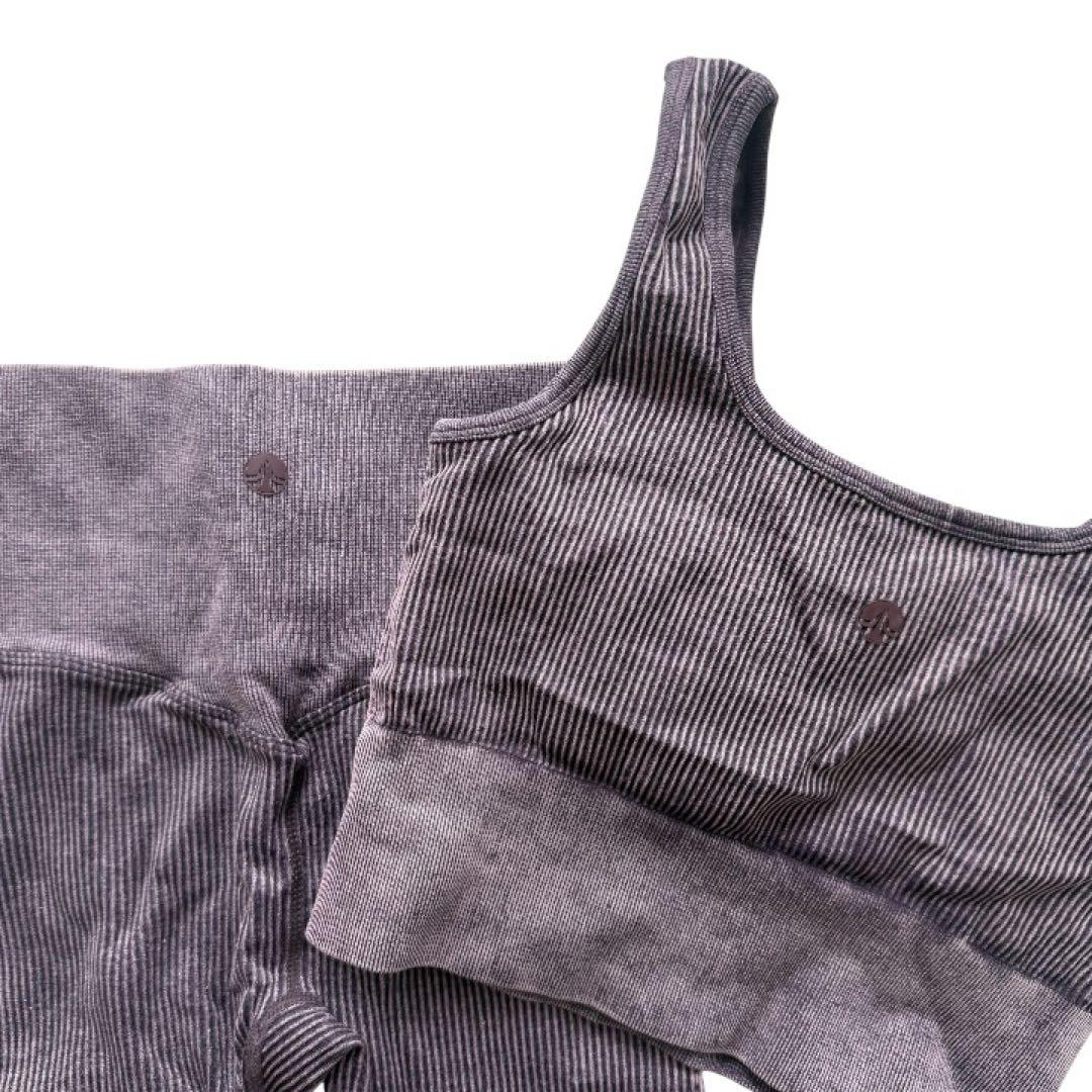 【SUKALA】ヨガウェア　上下セット　リブデザイン