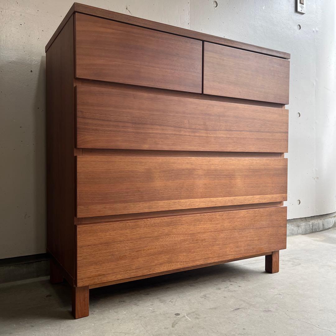 美品・廃盤希少★無印 ４段チェスト・ウォールナット材