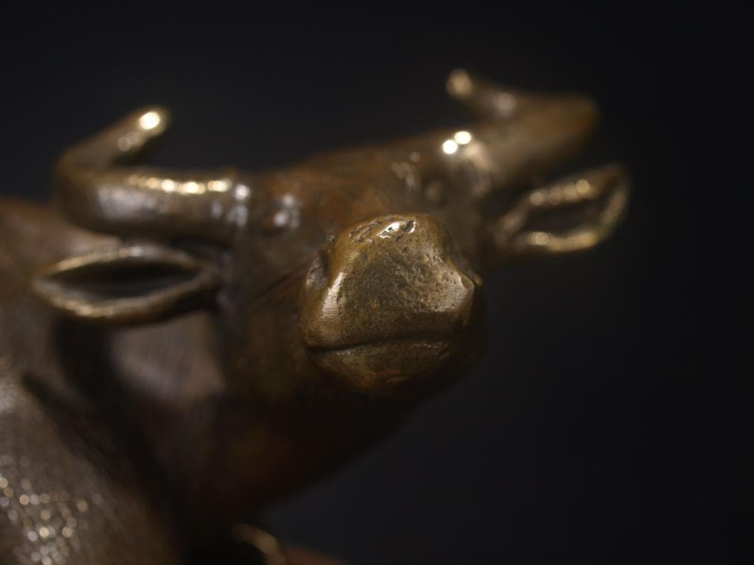 中国清時代銅製金龍魚の置物　激安骨董品　風水財運UP AK908A3-4