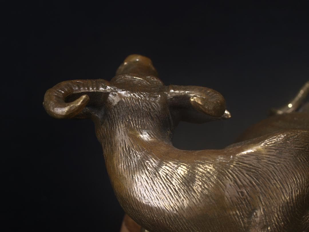 中国清時代銅製金龍魚の置物　激安骨董品　風水財運UP AK908A3-4