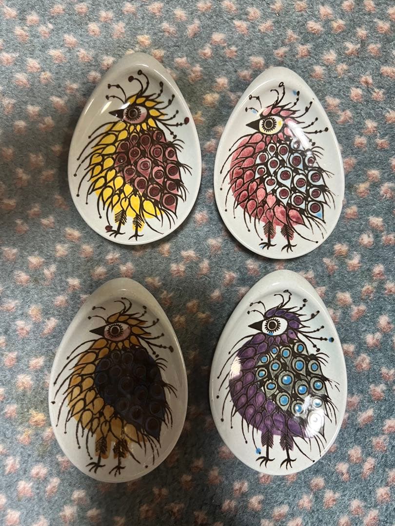 ロイヤルコペンハーゲン tenera Beth Breyen 鳥のプレート4枚