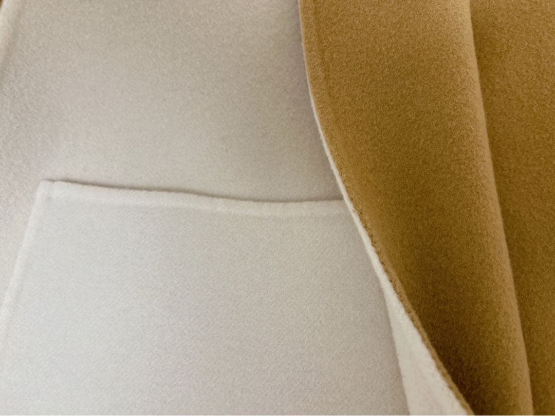 UNITED ARROWS バイカラーリバーケープOFFWHITE 36 S