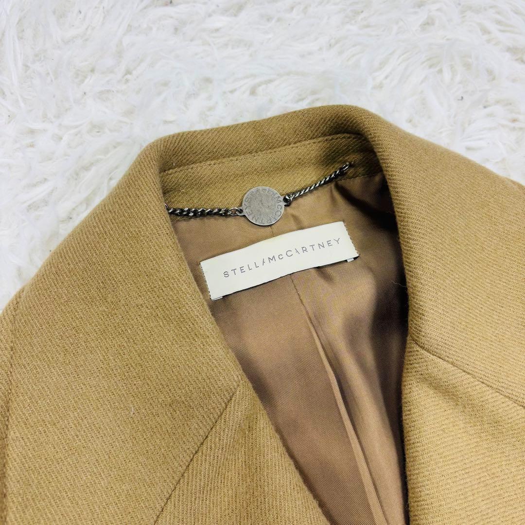 極美品 ステラマッカートニー チェスターコート ダブル キャメル100% 36S