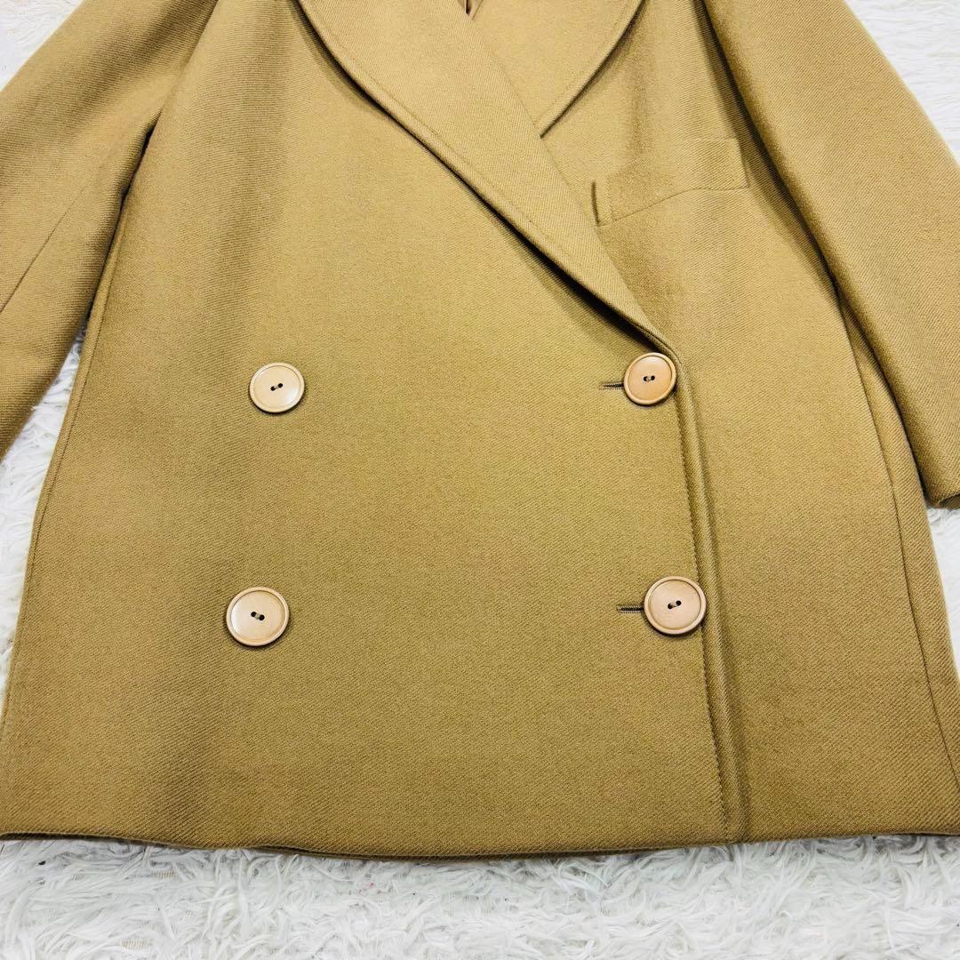 極美品 ステラマッカートニー チェスターコート ダブル キャメル100% 36S
