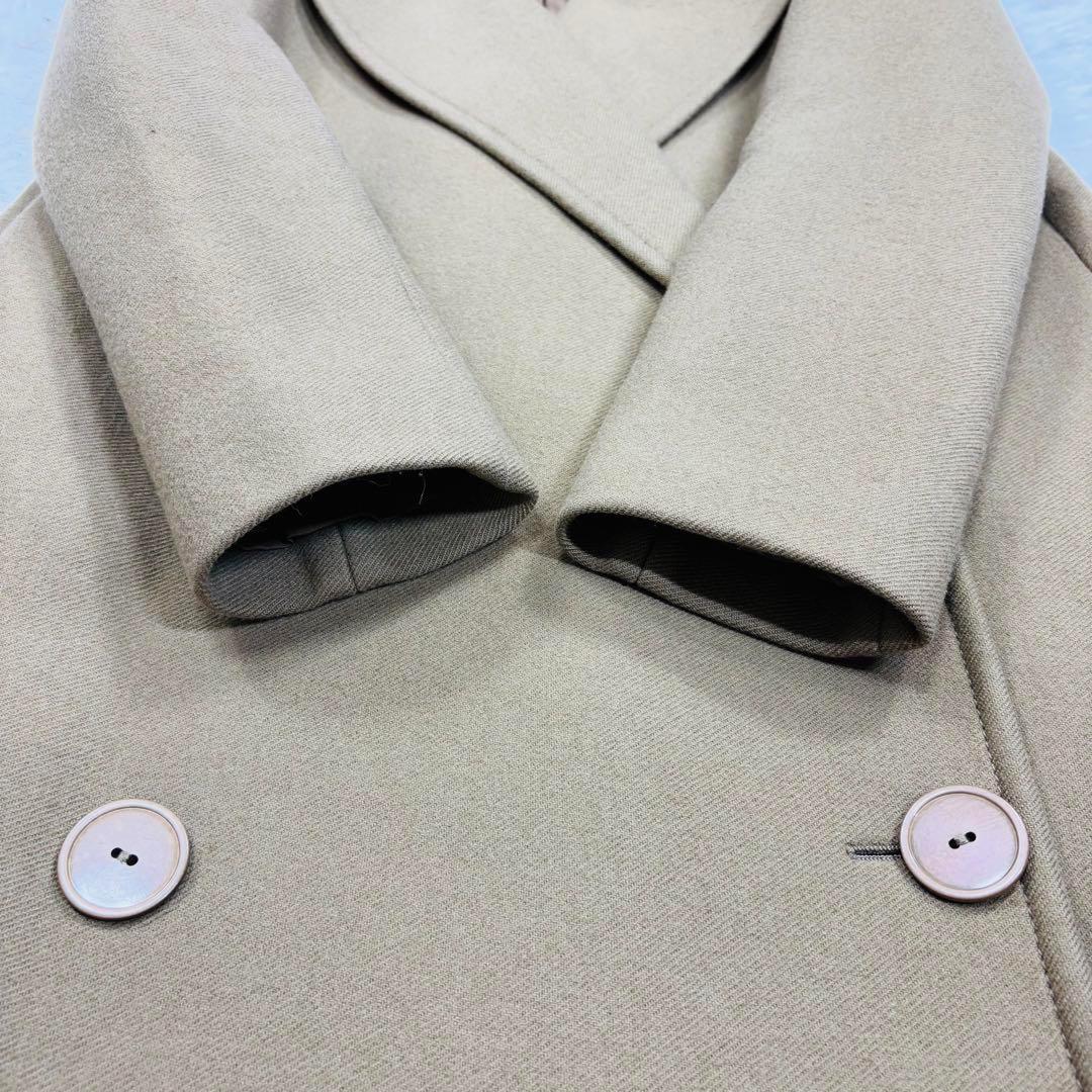 極美品 ステラマッカートニー チェスターコート ダブル キャメル100% 36S