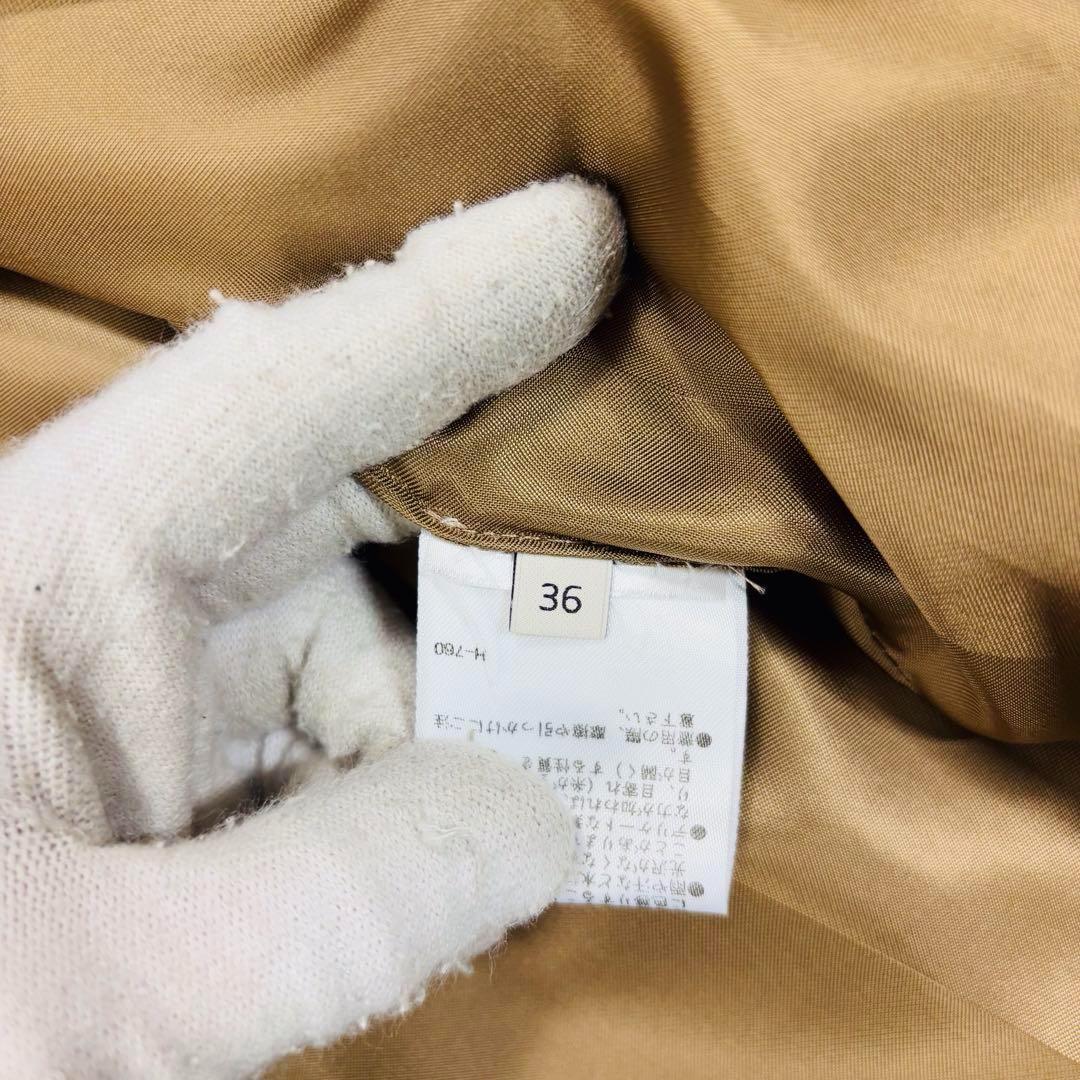 極美品 ステラマッカートニー チェスターコート ダブル キャメル100% 36S
