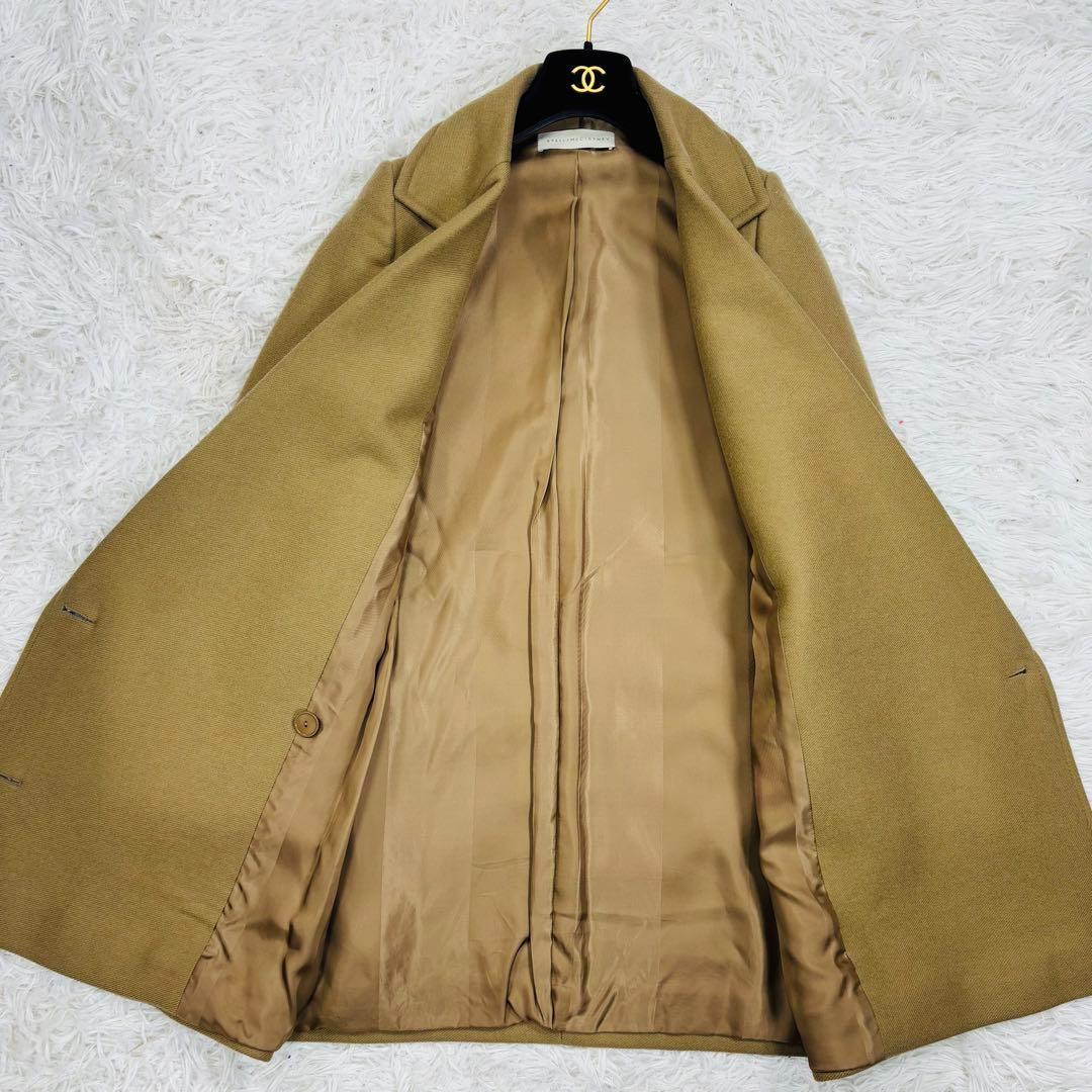 極美品 ステラマッカートニー チェスターコート ダブル キャメル100% 36S