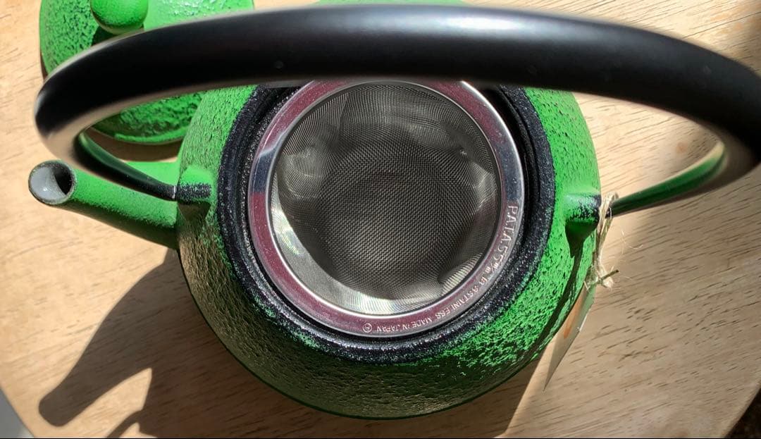 【値下げ】南部鉄器 OIGEN　及源　鉄瓶 たまご形　グリーン　0.55L