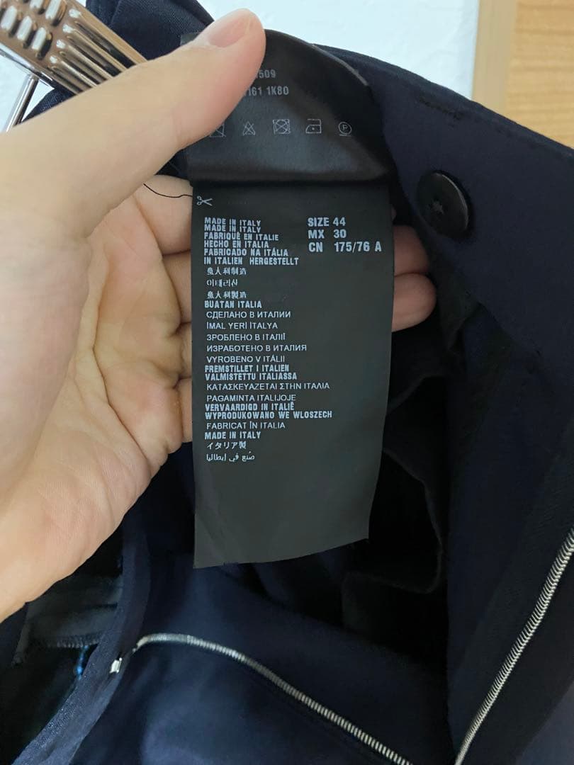 PRADA スラックス ネイビー パイピング