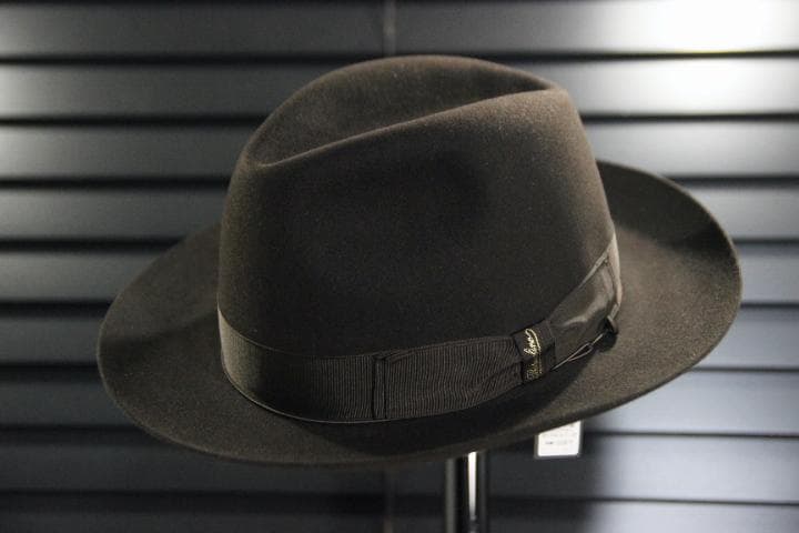 Borsalino ボルサリーノ ビーバー フェルトハット ５７ 帽子 ブラウン