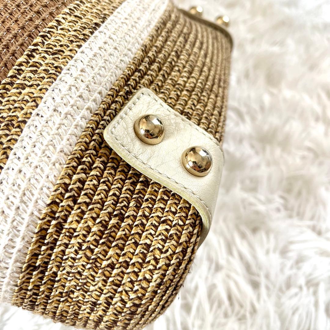 【極美品】バーバリーブルーレーベル トートバッグ カゴバッグ 牛革 レザー