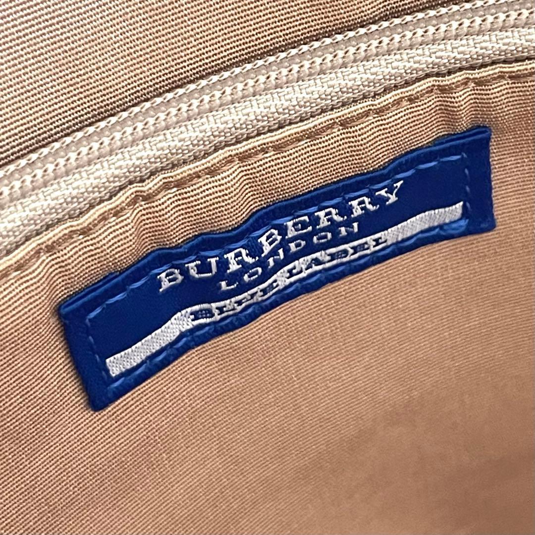 【極美品】バーバリーブルーレーベル トートバッグ カゴバッグ 牛革 レザー