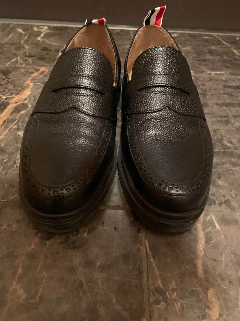 Thom Browne ペブルグレインペニーローファー 黒 US6 25cm