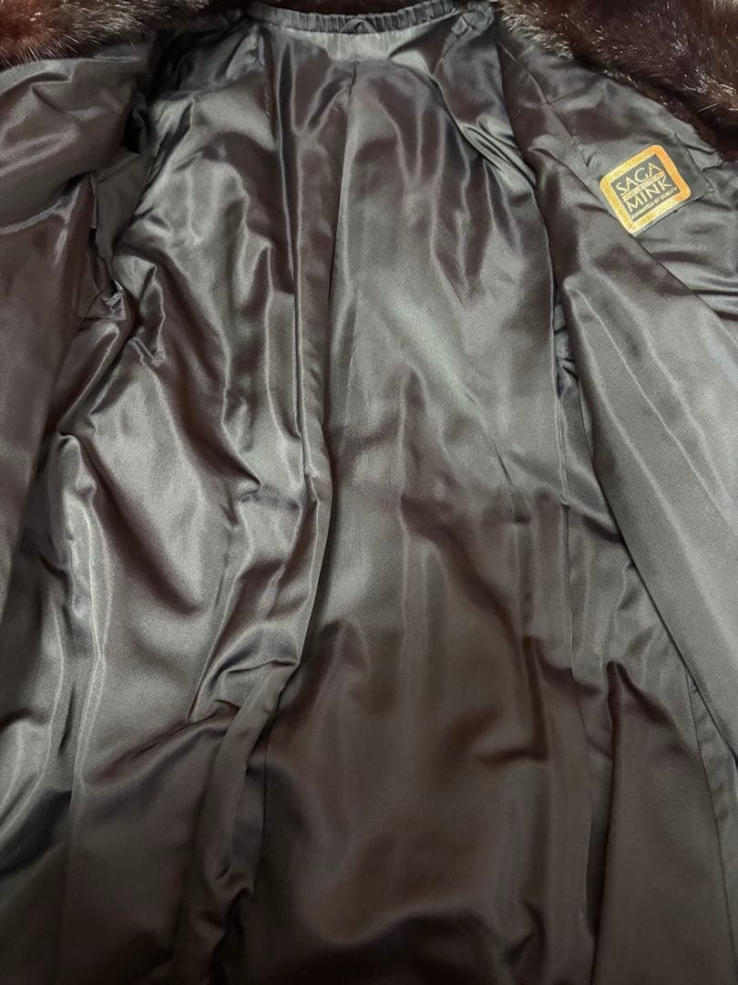 美品ゴールドサガミンクローグコート