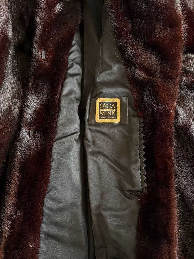 美品ゴールドサガミンクローグコート