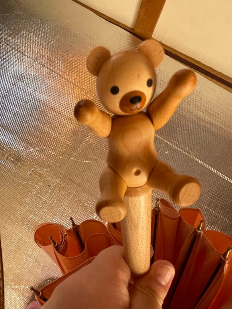 空港限定福井洋傘イイダ傘　高級傘くま　テディベア　限定傘　レア　ダッフィ